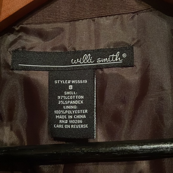 Willi Smith Brown Corduroy Jacket- Size 8 (small)🤎 - Picture 7 of 8
